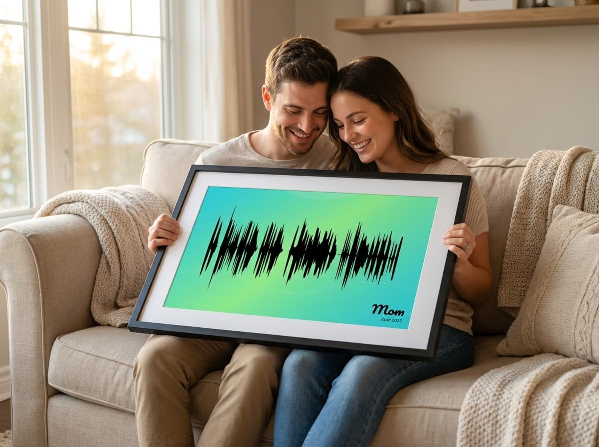 Couple with framed SoundPrint